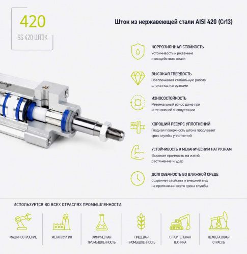 Пневмоцилиндр DMC-100-SYA-0100-E1K6 Pemaks