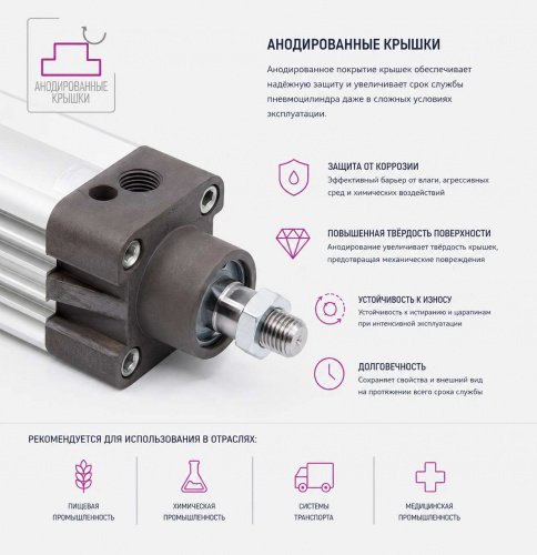 Пневмоцилиндр DMC-100-SYA-0250-E1K5 Pemaks Пневмоцилиндр DMC-100-SYA-0250-E1K5 Pemaks