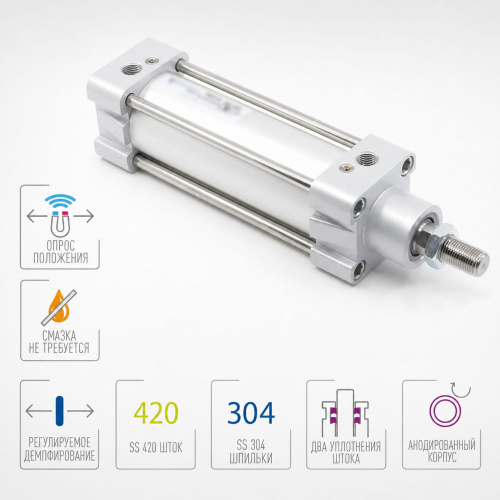 Пневмоцилиндр PST-040-SYA-0550 Pemaks Пневмоцилиндр PST-040-SYA-0550 Pemaks