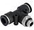 Тройник пластиковый цанговый T-образный с резьбой PRTOM-1/8-4 Pemaks