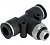 Тройник пластиковый цанговый T-образный с резьбой PRTOM-1/8-6 Pemaks